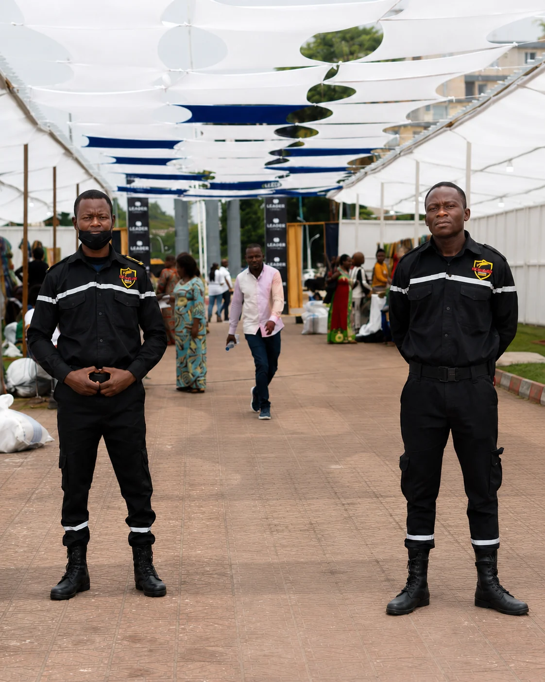 Two AMAZONE security officers positioned on event traffic