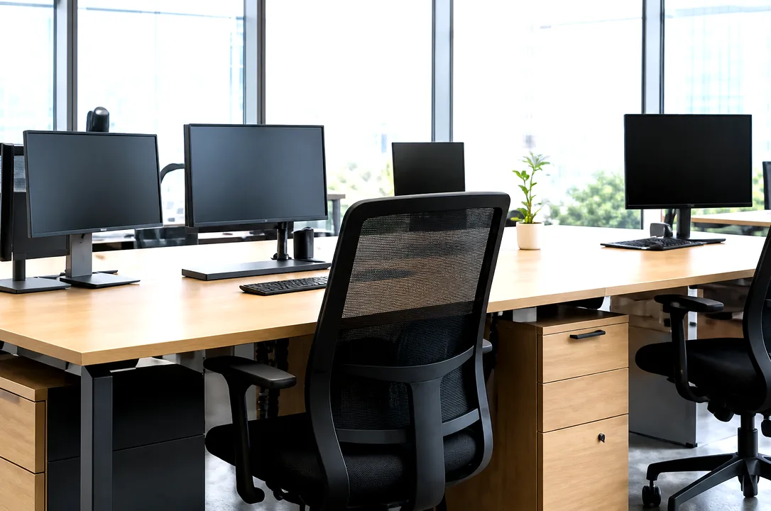 Modern offices maintained for daily professional use